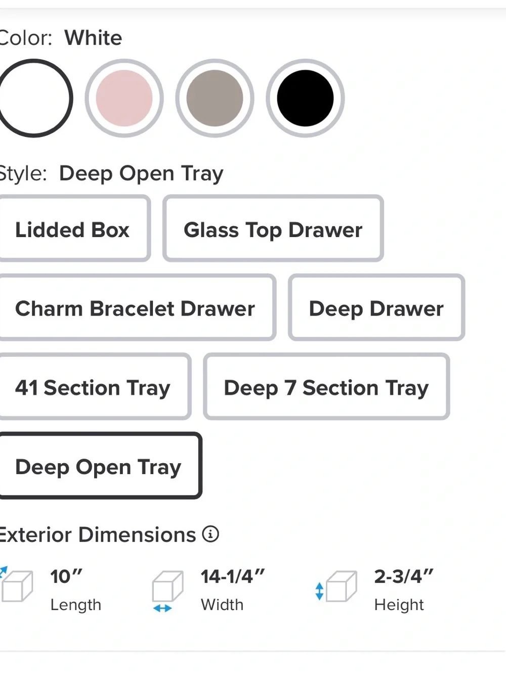 Container Store Stackers Supersize Jewelry Tray